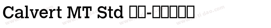 Calvert MT Std 粗体字体转换